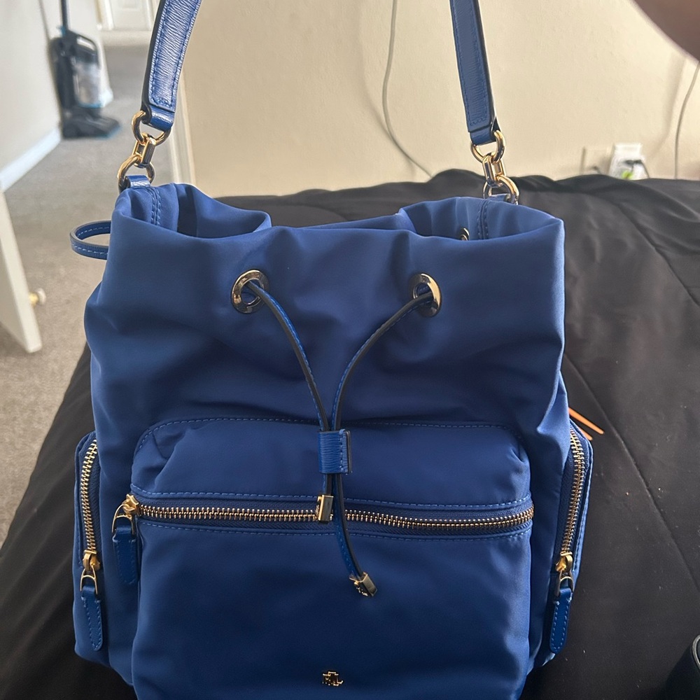 Blue Drawstring Women Bag